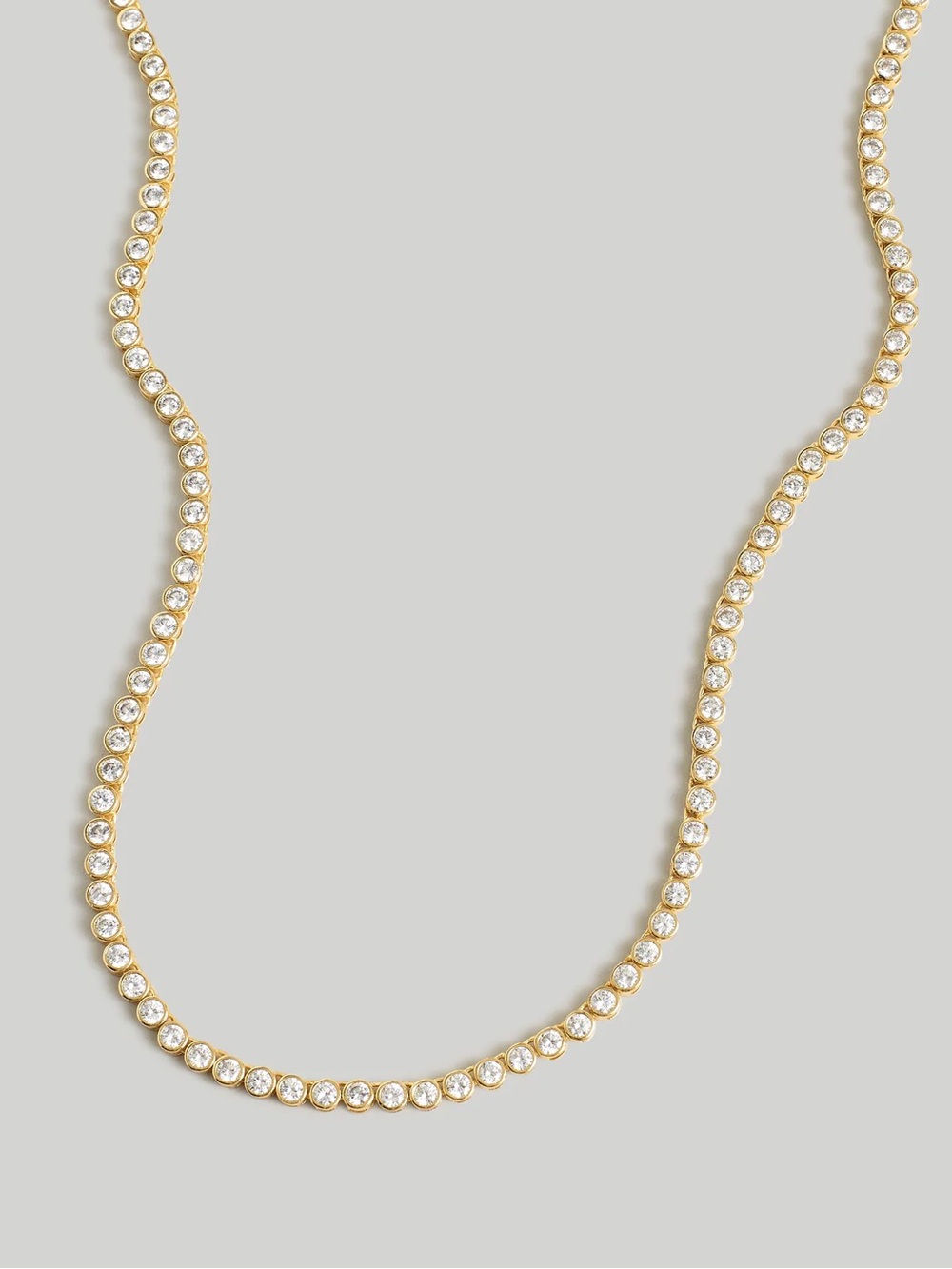 MADEWELL Bezel Set Crystal Tennis Necklace